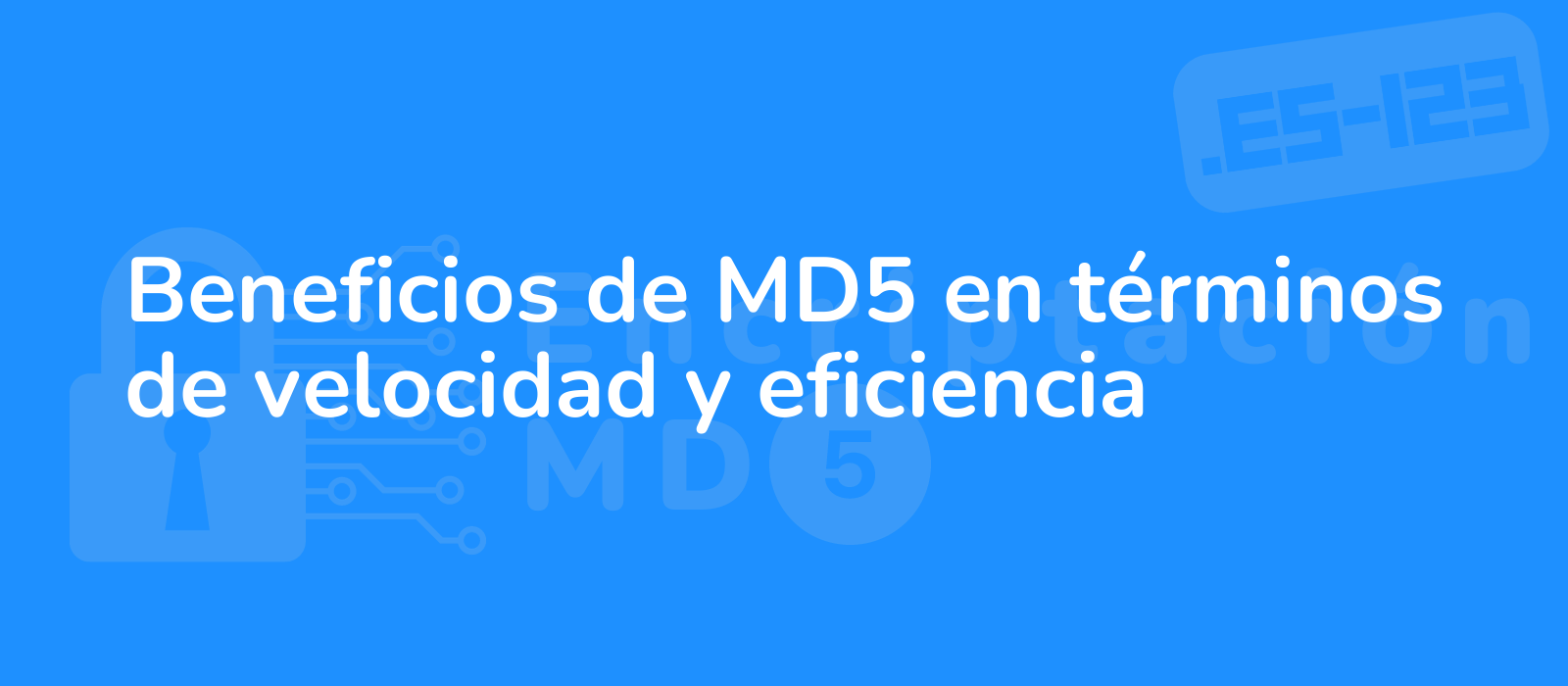 high speed and efficient representation of md5 benefits in terms of performance and effectiveness