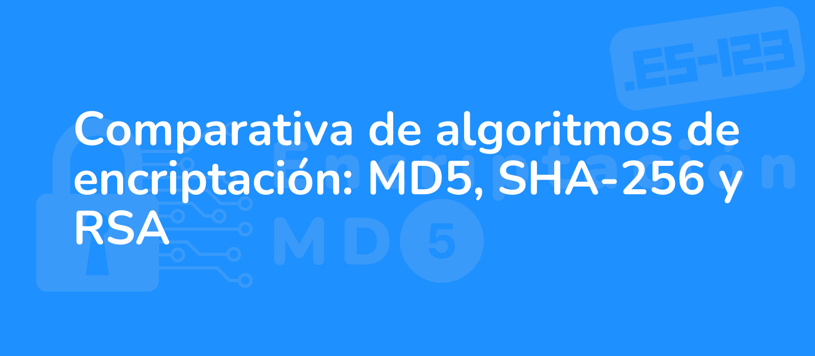 three encryption algorithms md5 sha 256 and rsa depicted through dynamic visuals highlighting security and complexity